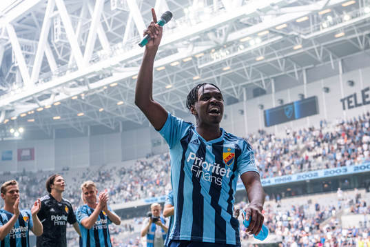 Djurgårdens Joel Asoro jublar