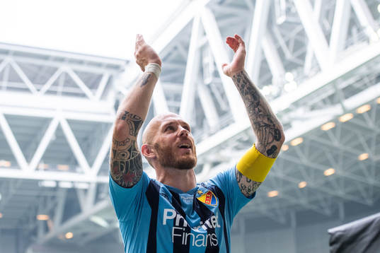 Djurgårdens Magnus Eriksson jublar