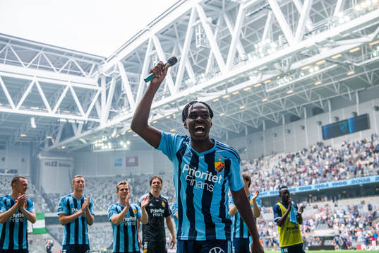 Djurgårdens Joel Asoro jublar