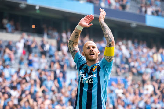 Djurgårdens Magnus Eriksson jublar