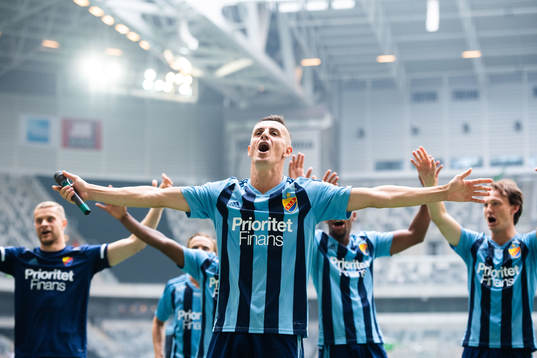Djurgårdens Haris Radetinac jublar
