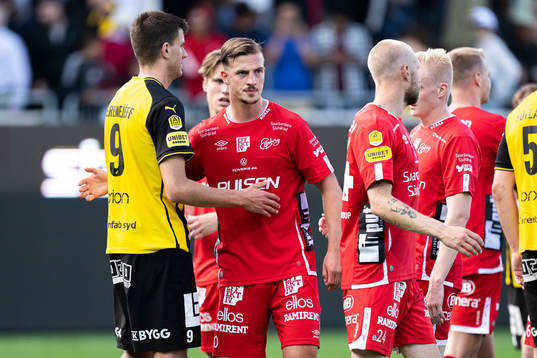 Häckens Alexander Jeremejeff och Elfsborgs Simon Olsson
