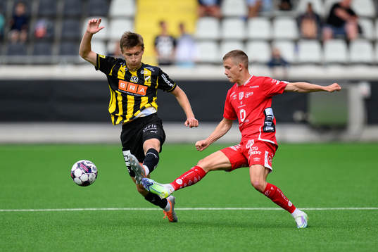 Häckens Kristoffer Lund Hansen och Elfsborgs Jacob Ondrejka