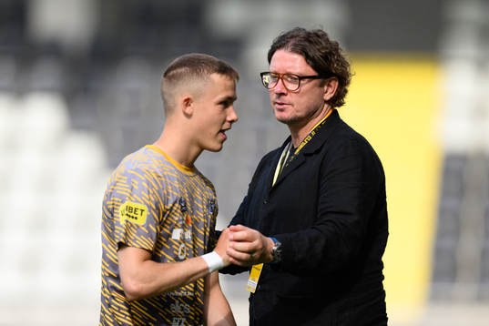Elfsborgs Jacob Ondrejka och sportchef Stefan Andreasson