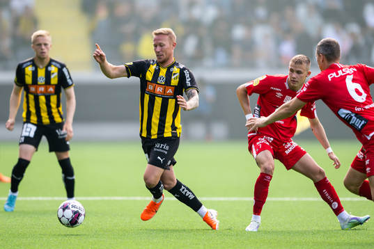 Häckens Mikkel Rygaard Jensen och Elfsborgs Jacob Ondrejka