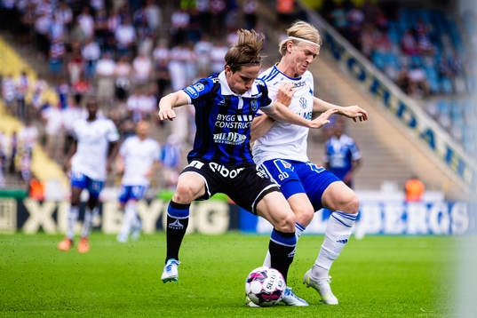 Sirius Johan Karlsson och IFK Norrköpings Daniel Fritz Eid