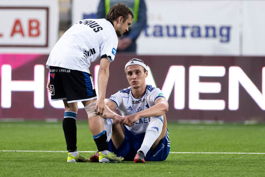 IFK Norrköpings Jonathan Levi deppar bredvid Sirius Patrik