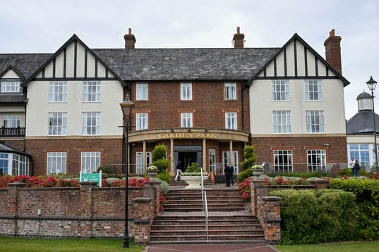 Exterior of Garden Park, the player’s hotel in Chester,
