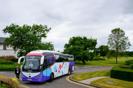 Player buss for the Swedish women's national football team
