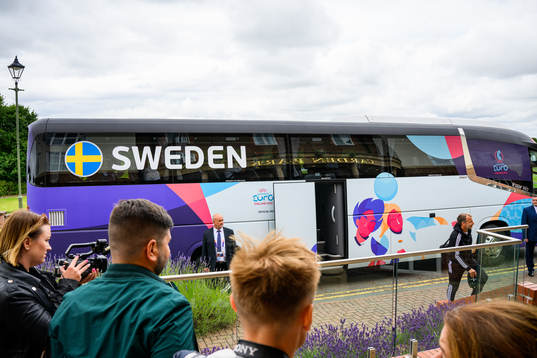 Media watches players of the Swedish women's national