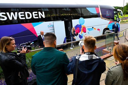 Media watches Amanda Ilestedt of the Swedish women's