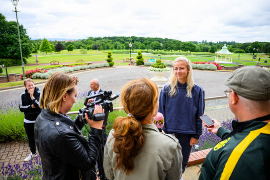 Hanna Glas of the Swedish women's national football team is