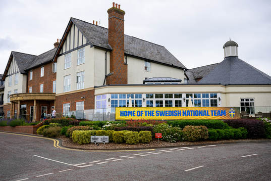 Exterior view of Carden Park Golf Resort, base camp of the
