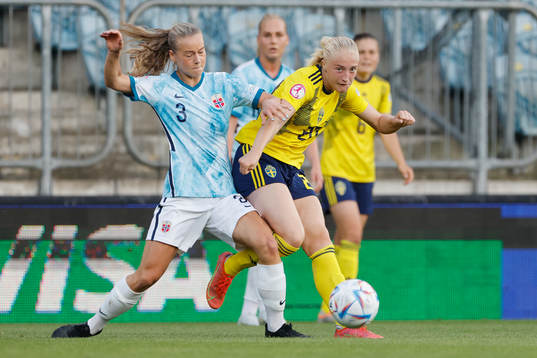 Wilma Leidhammar of Sweden in action against Selma