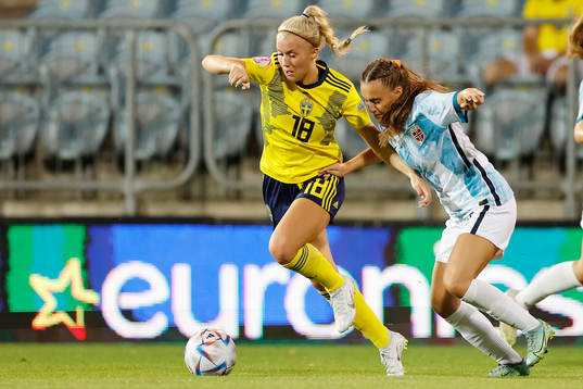 Felicia Jastré Högberg of Sweden in action against xxxxx