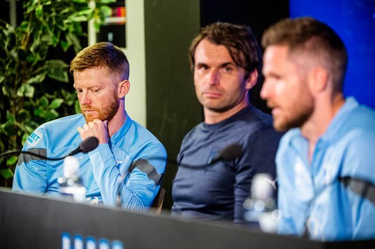Anders Christiansen, tränare Milos Milojevic och Lasse