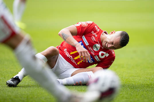 Degerfors Nikola Djurdjic har ont
