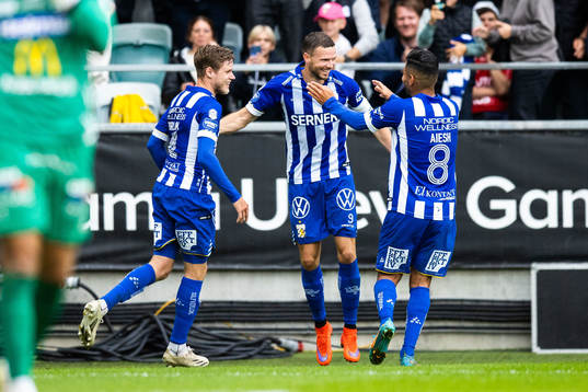 IFK Göteborgs Marcus Berg, Gustaf Norlin och Hosam Aiesh