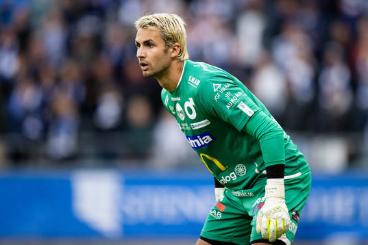 Degerfors målvakt Alfie Malik Whiteman