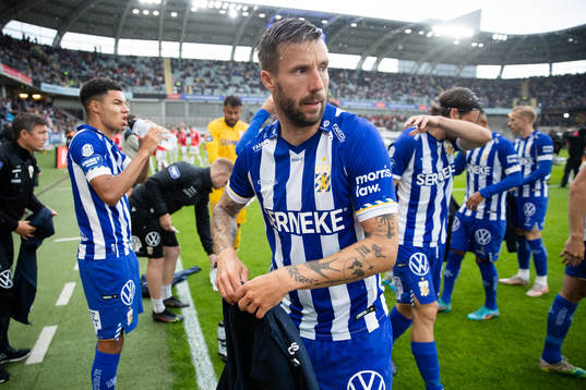 IFK Göteborgs Mattias Bjärsmyr innan fotbollsmatchen i