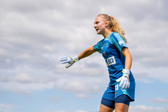 Goalkeeper Sunniva Skoglund of the Norwegian national
