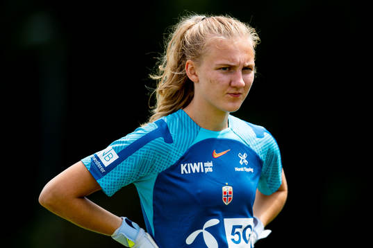 Goalkeeper Sunniva Skoglund of the Norwegian national