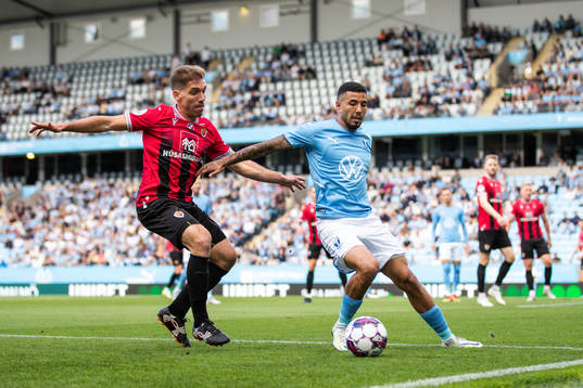 Pablo Punyed of Vikingur and Sergio Pena of Malmö FF