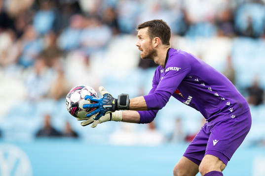 Goalkeeper Thordur Ingason of Vikingur