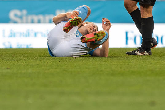 Sebastian Nanasi of Malmö FF in pain