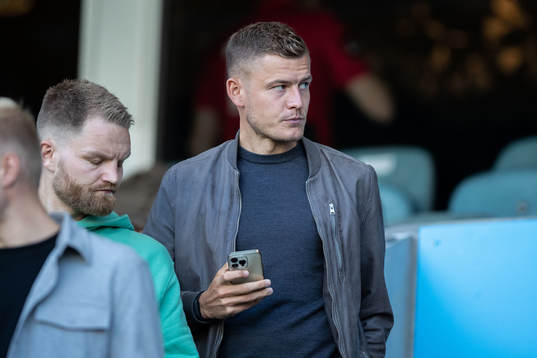 Alfred Finnbogason in the stands