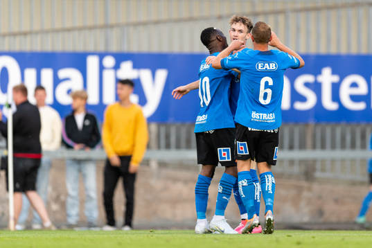 Halmstads Alexander Johansson jublar
