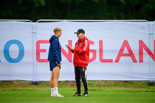 Lina Hurtig and Peter Gerhardsson, head coach