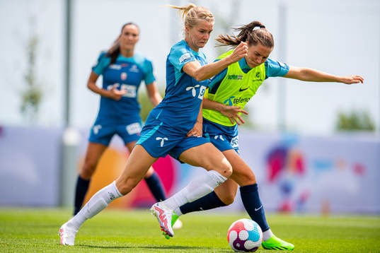 Ada Hegerberg and Vilde Bøe Risa of the Norwegian national