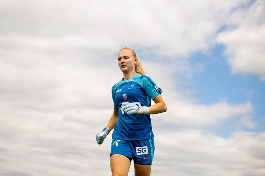 Goalkeeper Sunniva Skoglund of the Norwegian national