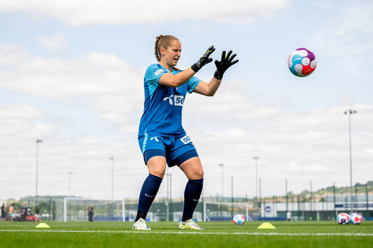 Goalkeeper Aurora Mikalsen of the Norwegian national