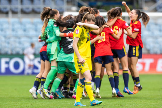 Bea Sprung of Sweden looks dejected