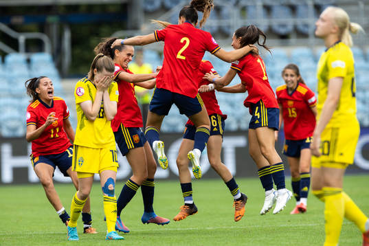Bea Sprung of Sweden looks dejected