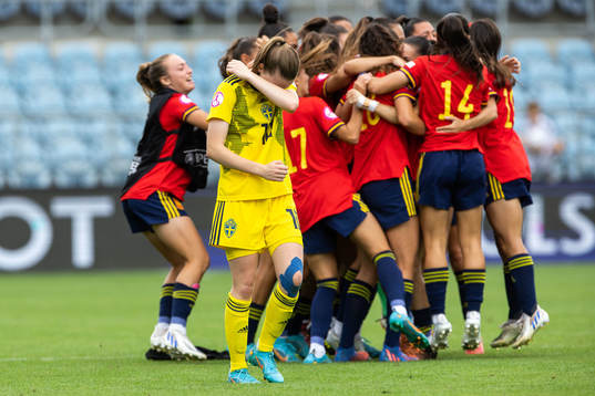 Bea Sprung of Sweden looks dejected
