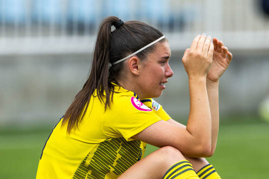 Emilia Pelgander of Sweden looks dejected