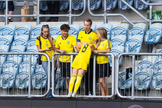 Sara Eriksson of Sweden looks dejected