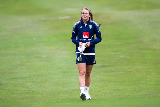 Magdalena Eriksson of Sweden tees off