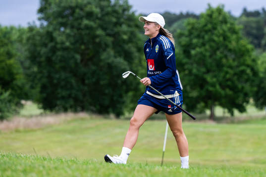 Magdalena Eriksson of Sweden tees off