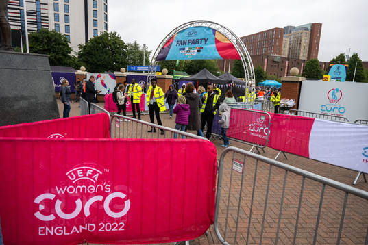 Entrance of the Fan Party area