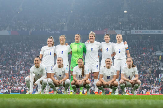 The starting eleven of England
