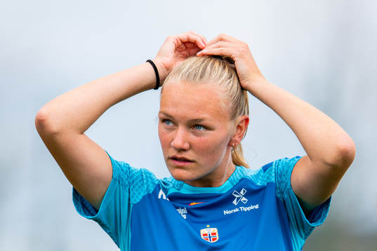 Frida Maanum of the Norwegian national football team at a