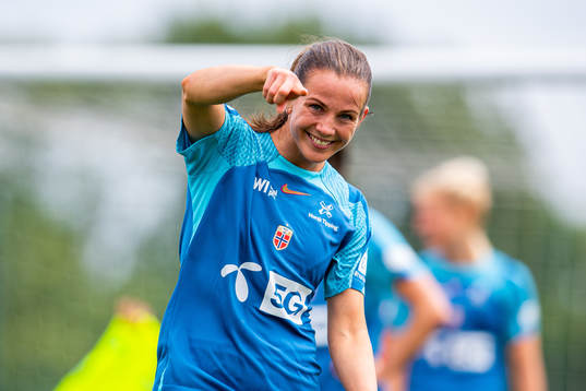 Tuva Hansen of the Norwegian national football team at a