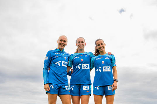 Maria Thorisdottir, Elisabeth Terland and Tuva Hansen of