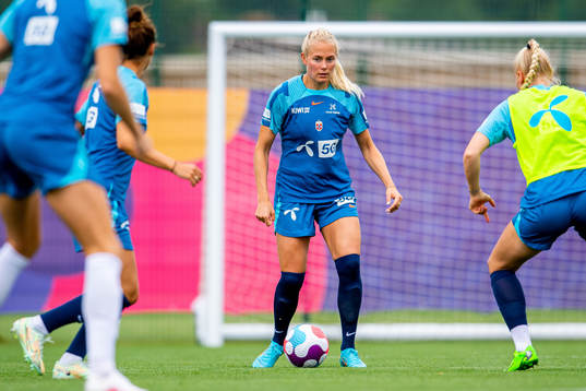 Guro Bergsvand of the Norwegian national football team at a