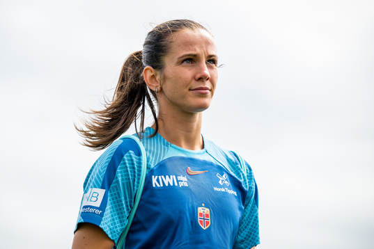 Tuva Hansen of the Norwegian national football team at a
