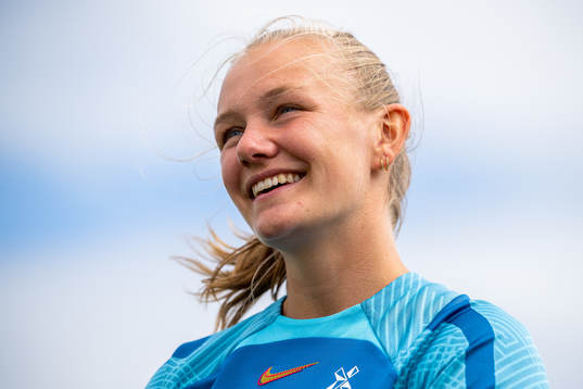 Frida Maanum of the Norwegian national football team at a